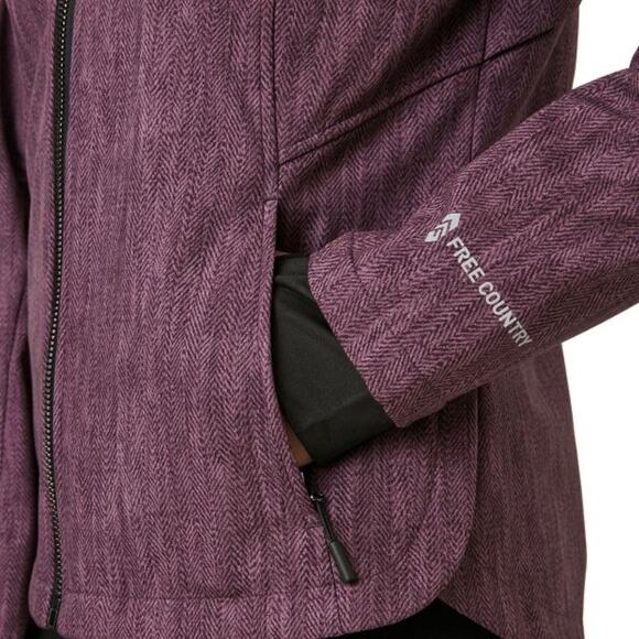 FREE COUNTRY Women's Freeform Hooded Jacket, NWT M thumb holes - Picture 3 of 5